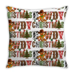 Howdy Christmas Throw Pillow