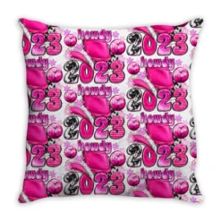 Howdy 2023 Pink Christmas Throw Pillow