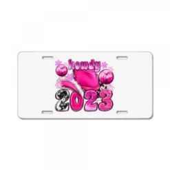 Howdy 2023 Pink Christmas License Plate