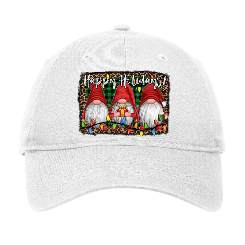 Happy Holidays Gnomes Christmas Adjustable Cap 1 Happy Holidays Gnomes Christmas Adjustable Cap