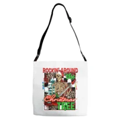 Rockin' Around The Christmas Tree Skeleton Adjustable Strap Totes
