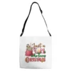 Pink Just A Girl Who Loves Christmas Adjustable Strap Totes