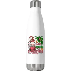 Pink Christmas Hot Cocoa And Christmas Movies Stainless Steel Water Bottle