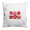 Pink Christmas Gnomes Throw Pillow