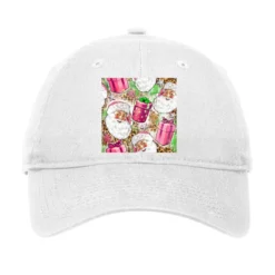 Pink Christmas Santa Claus And Gift Box Adjustable Cap
