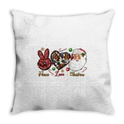 Peace Love Christmas Throw Pillow