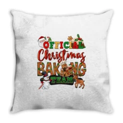 Official Christmas Baking Team Throw Pillow