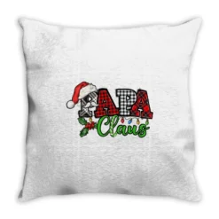 Papa Claus With Christmas Lights And Mistletoe Throw Pillow