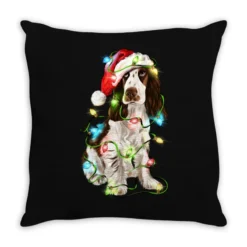 Christmas English Cocker Spaniel Throw Pillow