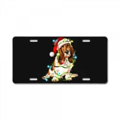 Christmas Basset Hound Dog License Plate