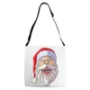 Creepy Santa Spooky Christmas Scary Santa Funny Cr Adjustable Strap Totes