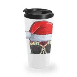 Christmas Sugar Skull Santa Merry Xmas Funny Holid Travel Mug