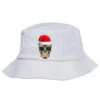 Christmas Sugar Skull Santa Merry Xmas Funny Holid Bucket Hat