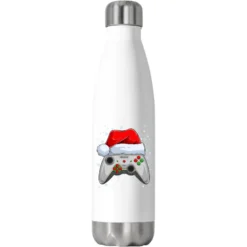 Christmas Video Game Controller Santa Xmas Gaming Stainless Steel Water Bottle