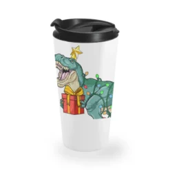 Christmas Dinosaur Fa Ra Ra Rawr Cute Boys Kids Tr Travel Mug
