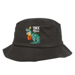 Christmas Dinosaur Tree Rex Cute Boys Kids Trex Xm Bucket Hat