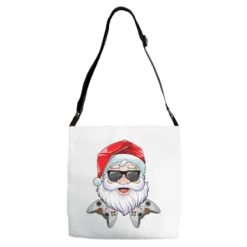 Christmas Santa Claus Video Game Controllers Xmas Adjustable Strap Totes