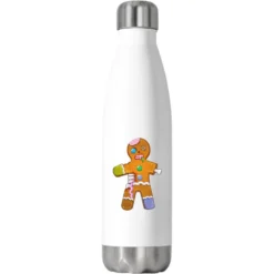 Zombie Christmas Gingerbread Man Scary Xmas Krampu Stainless Steel Water Bottle