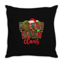 Christmas Jelly Bean Claus Throw Pillow