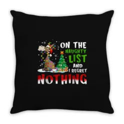 Donkey Christmas On The Naughty List And I Regret Throw Pillow