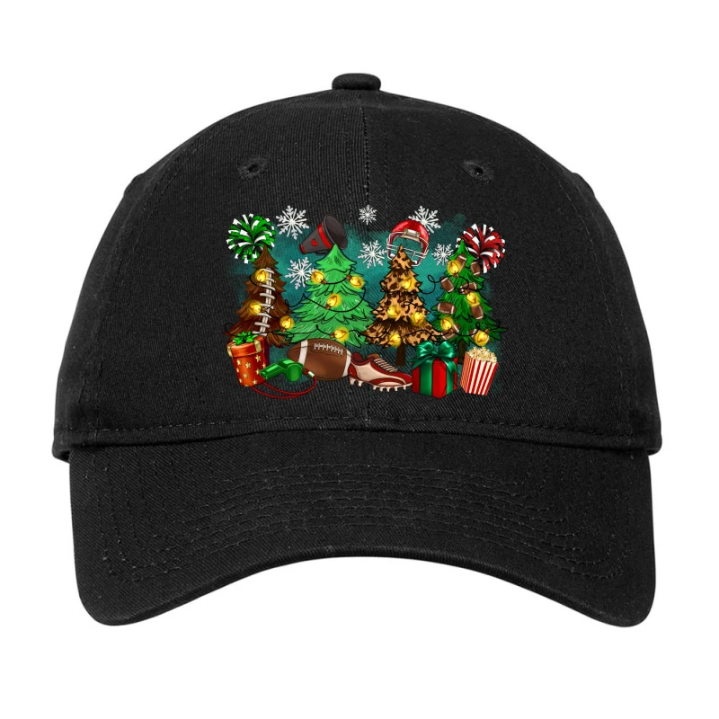 Christmas Trees With Football Adjustable Cap 1 Christmas Trees With Football Adjustable Cap