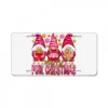 Merry Pink Christmas Gnomes License Plate