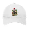 Merry Christmas Skeleton With Black Cat Adjustable Cap