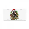 Merry Christmas Skeleton With Black Cat License Plate