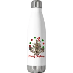 Merry Christmas Skeleton Stainless Steel Water Bottle