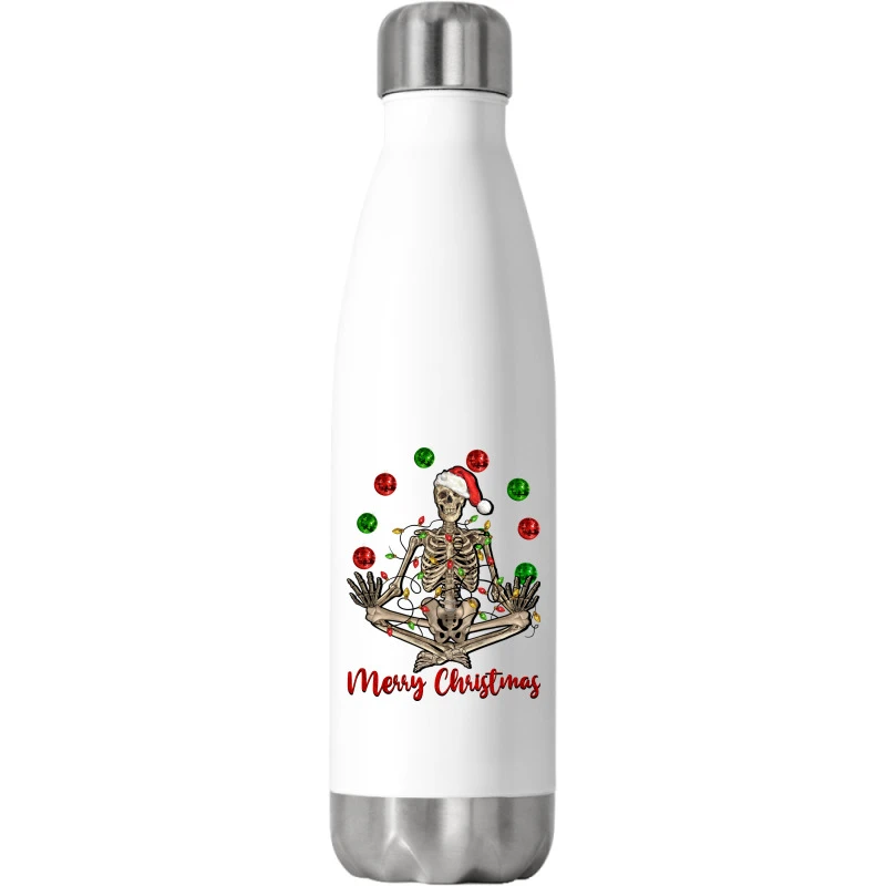 Merry Christmas Skeleton Stainless Steel Water Bottle 1 Merry Christmas Skeleton Stainless Steel Water Bottle