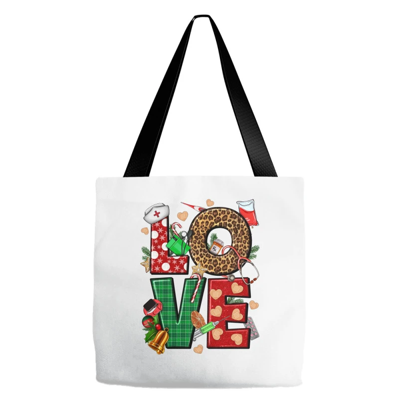 Love Nurse Christmas Tote Bags 1 Love Nurse Christmas Tote Bags