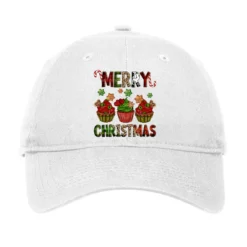 Merry Christmas Cupcakes Adjustable Cap