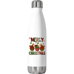 Merry Christmas Cupcakes Stainless Steel Water Bottle