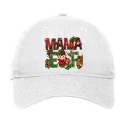 Mama Elf With Gift Christmas Adjustable Cap