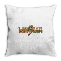 Mama Christmas Lightning Bolt Throw Pillow