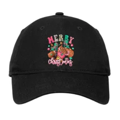 Pink Merry Christmas Black Girl Sneakers Adjustable Cap