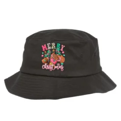 Pink Merry Christmas Black Girl Sneakers Bucket Hat