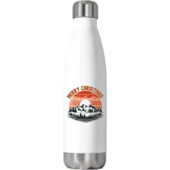 Merry Christmas From The Mountain Stainless Steel Water Bottle