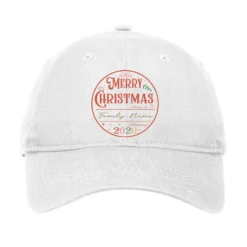Crm21112209 Merry Christmas (family Name) Family 2 Adjustable Cap