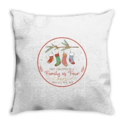 Crm21112211 First Christmas As A Family Of (number Throw Pillow