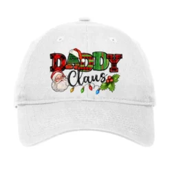 Daddy Claus Santa Christmas Lights And Holly Adjustable Cap