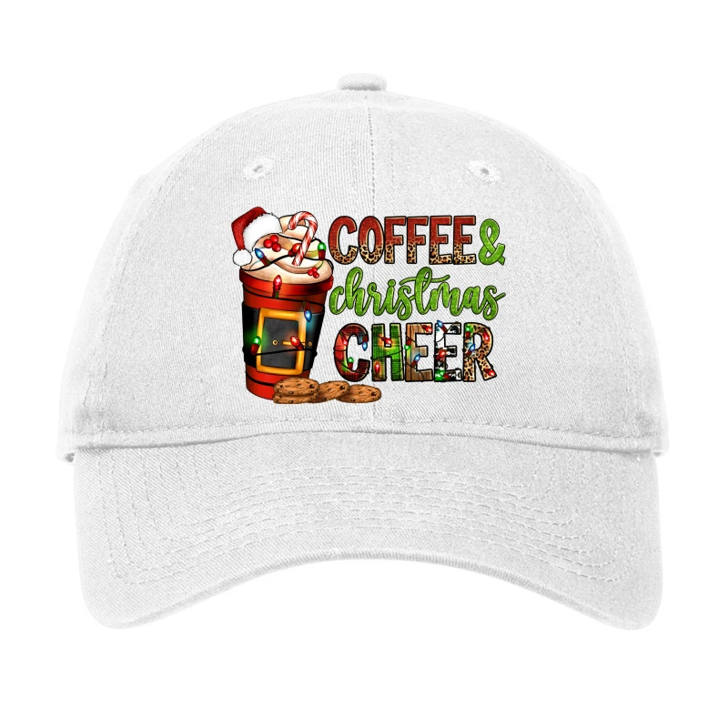 Coffee And Christmas Cheer Adjustable Cap 1 Coffee And Christmas Cheer Adjustable Cap
