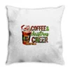 Coffee And Christmas Cheer Throw Pillow