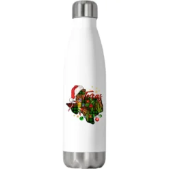Christmas Texas Map Stainless Steel Water Bottle