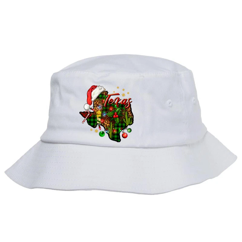 Christmas Texas Map Bucket Hat 1 Christmas Texas Map Bucket Hat