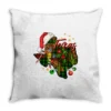Christmas Texas Map Throw Pillow
