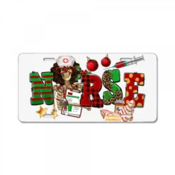 Christmas Nurse License Plate