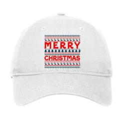 Happy Merry Christmas Pattern Adjustable Cap