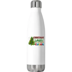 Christmas Light Are My Favorite Color Stainless Steel Water Bottle