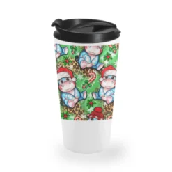 Christmas Cute Hippo Sitting Travel Mug